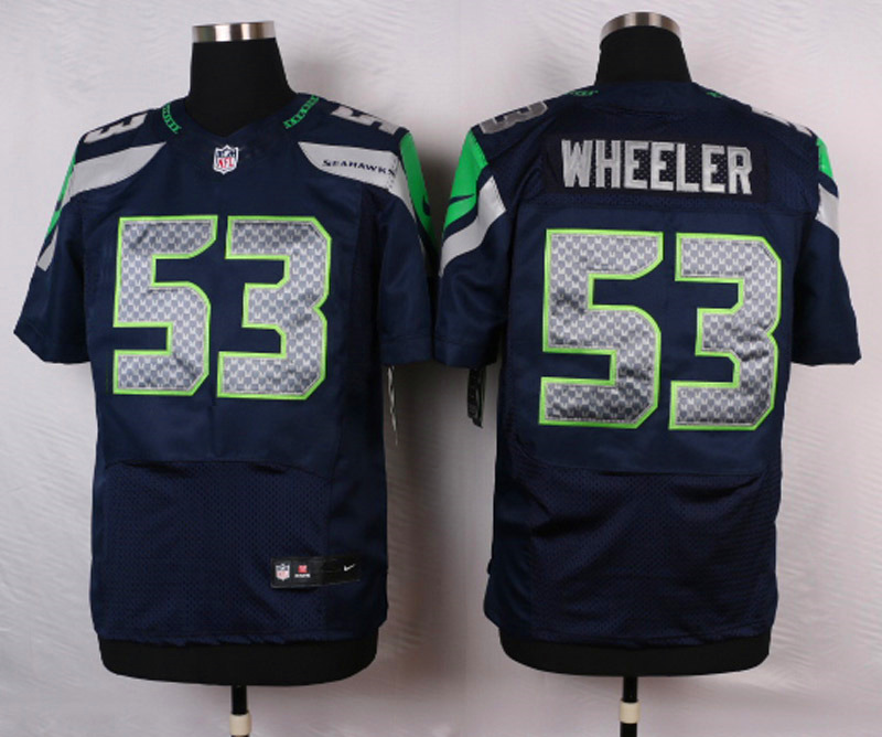 Nike Seattle Seahawks #53 Wheeler Blue Elite Jersey