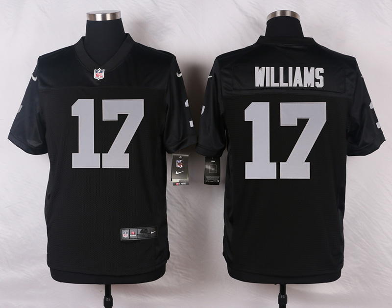 Nike Oakland Raiders #17 Williams Black Elite Jersey