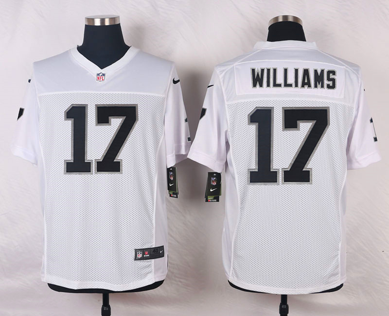 Nike Oakland Raiders #17 Williams White Elite Jersey