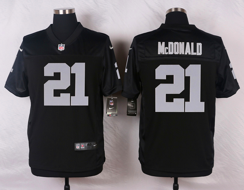 Nike Oakland Raiders #21 Mcdonlad Black Elite Jersey