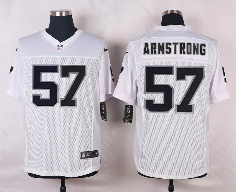 Nike Oakland Raiders #57 Armstrong White Elite Jersey