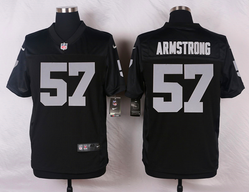 Nike Oakland Raiders #57 Armstrong Black Elite Jersey