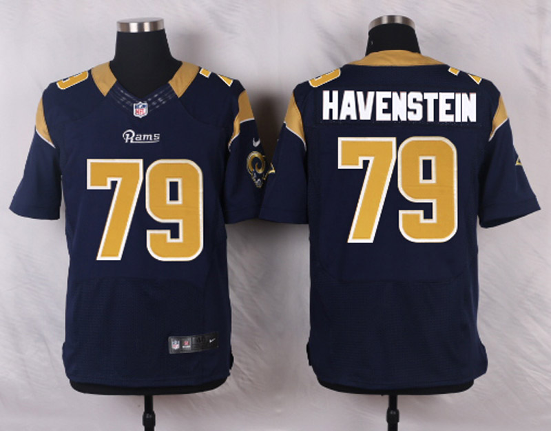 Nike St.Louis Rams #79 Havenstein Blue Elite Jersey