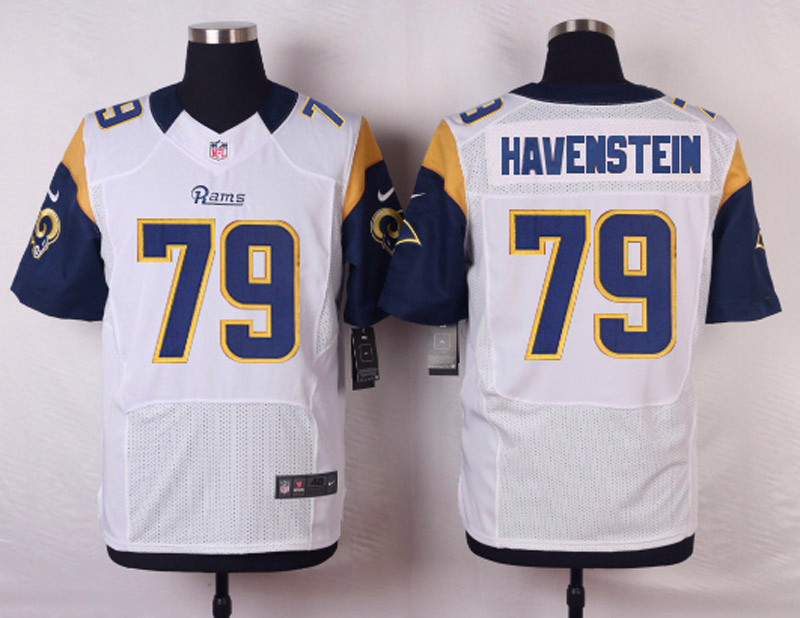 Nike St.Louis Rams #79 Havenstein White Elite Jersey