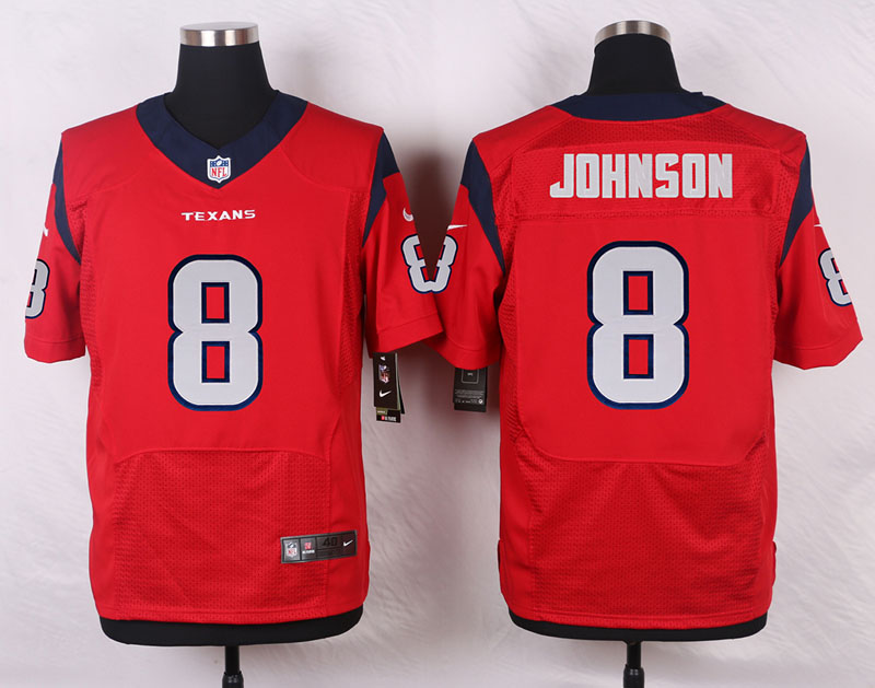 Nike Houstan Texans #8 Johnson Red Elite Jersey