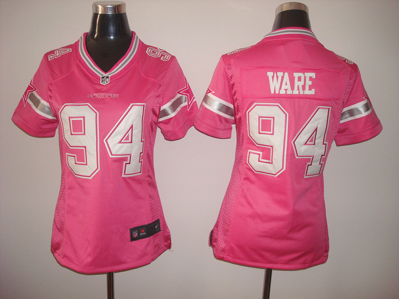 NFL Dallas Cowboys #94 Ware Pink Women New Jersey