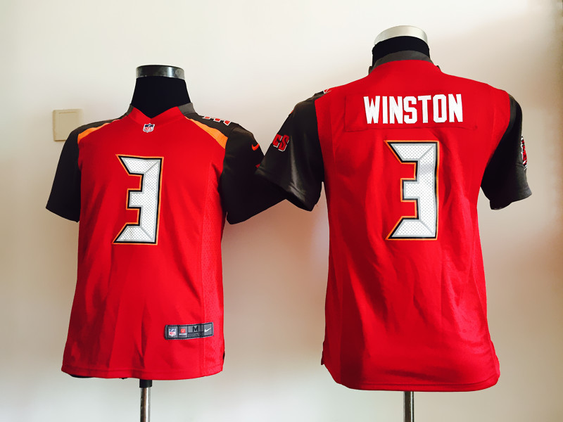 Youth New Nike Tampa Bay Buccaneers 3 Winston Red Limited Jerseys