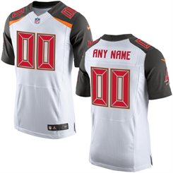 White Color Buccaneers Customized Elite Nike Jersey