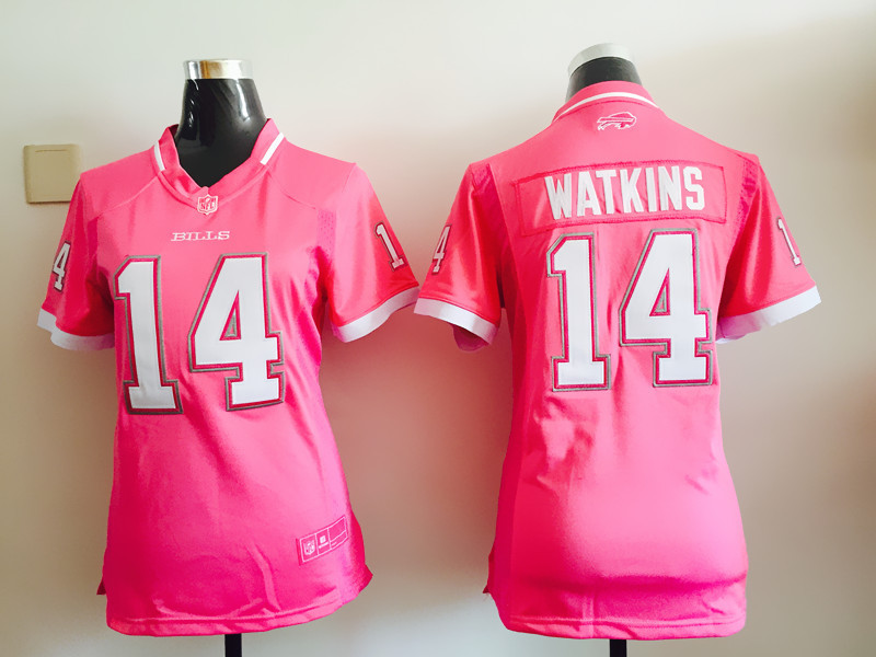 Womens NFL Buffalo Bills #14 Watkins Pink Bubble Gum Jersey