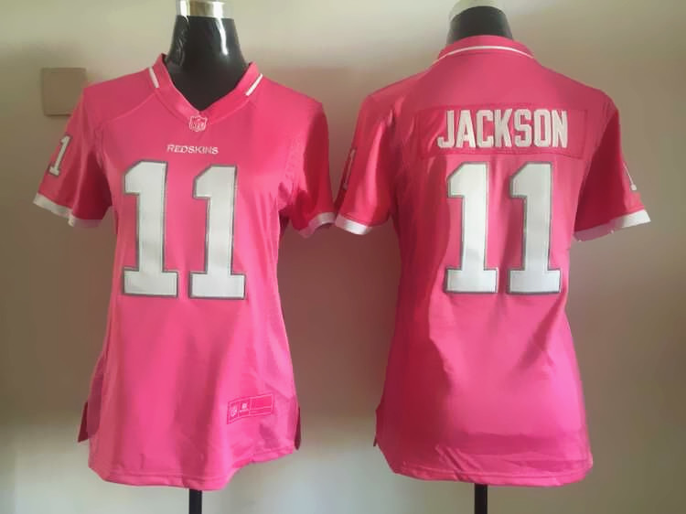 Womens NFL Washington Redskins #11 Jackson Pink Bubble Gum Jersey