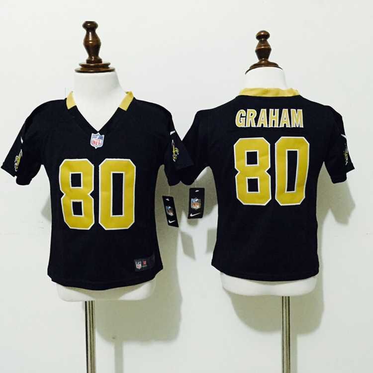 Nike New Orleans Saints 80 Graham Black Jerseys(2-4Y)