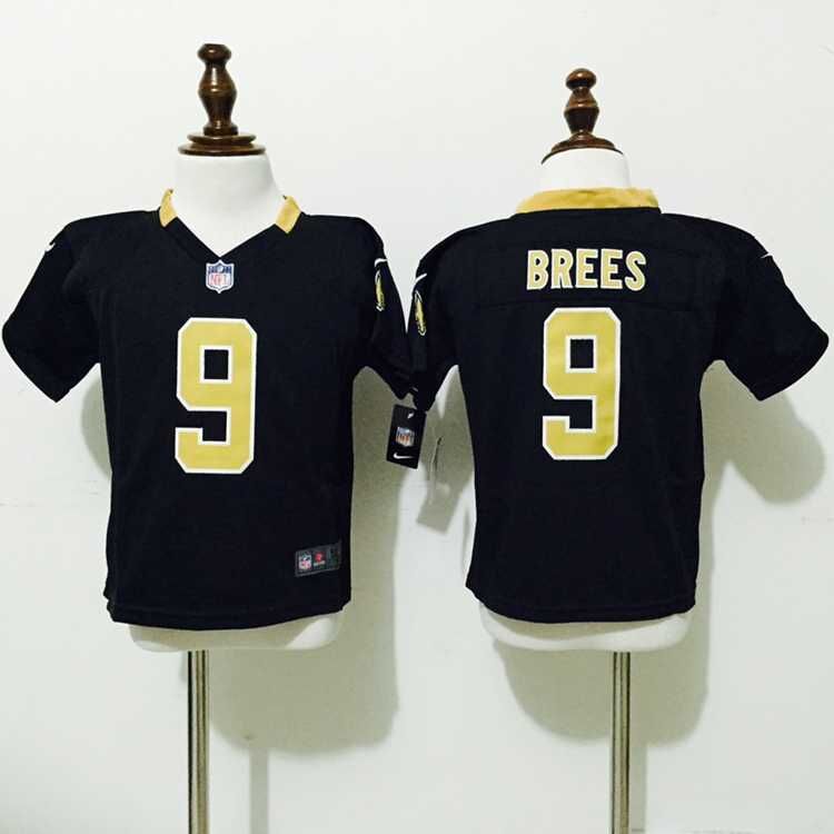 Nike New Orleans Saints #9 Brees Black Kids Jersey(2-4Y)