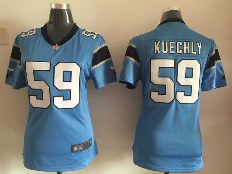 Kuechly limited Blue jersey, Carolina Panthers #59 Nike Women jersey