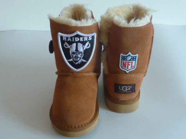 NFL Oakland Raiders Cuce Shoes Kids Fanatic Boots Tan