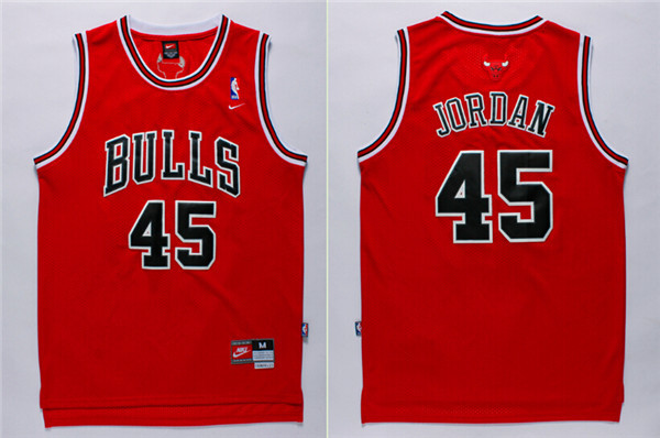 NBA Chicago Bulls #45 Michael Jordan Red Jersey