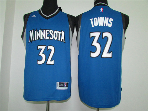 NBA Minnesota Timberwolves #32 Towns Blue New Jersey