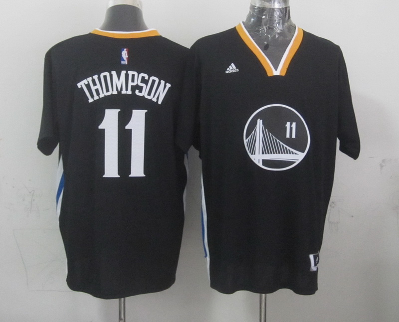 NBA Golden State Warriors #11 Thompson Short-sleeve Black Jersey