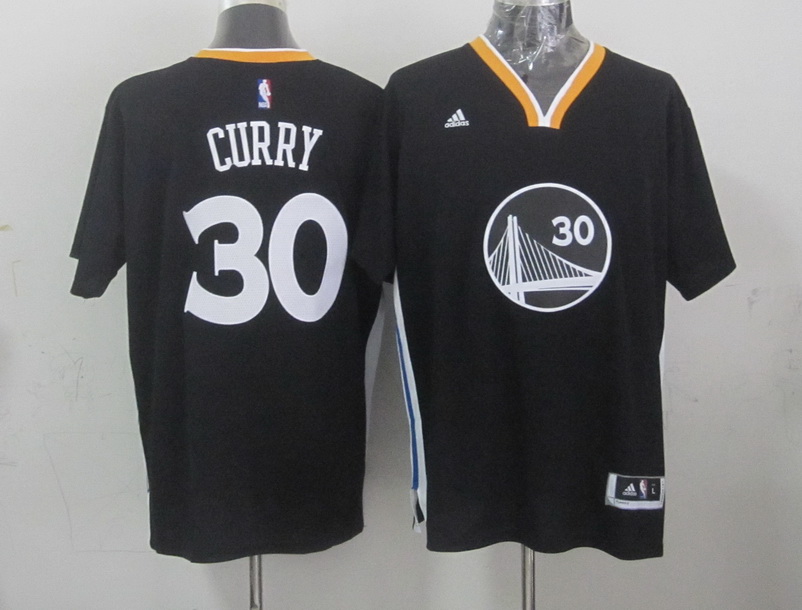 NBA Golden State Warriors #30 Curry Black Short-Sleeve Jersey