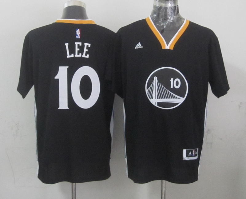 NBA Golden State Warriors #10 Lee Black Short-Sleeve Jersey