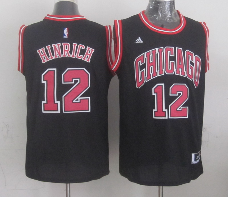 Chicago Bulls #12 Kirk Hinrich Alternate Jersey in Black