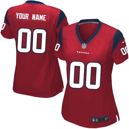 Nike Houston Texans Custom Red Women Jersey