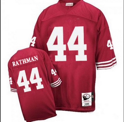NFL San Francisco 49ers #44 tom rathman Red Throwback Jersey