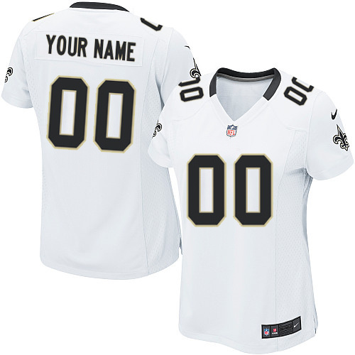 Game White Color New Orleans Saints Nike Womens Customized Jersey