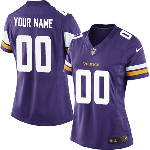 Women Nike Customized Game Minnesota vikings Jersey in Team Color