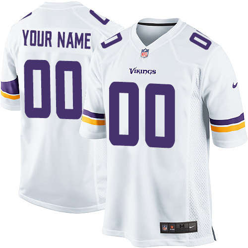 Customized Youth Game Nike Minnesota Vikings White Color Jersey