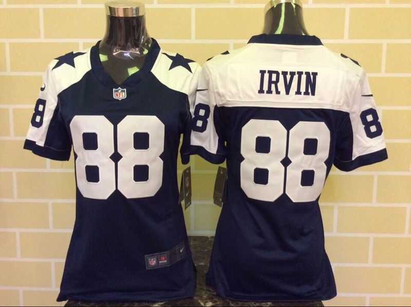 NFL Nike Dallas Cowboys #88 Irvin Thanksgiving Blue Women Jersey