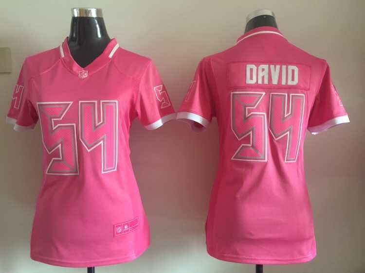 Womens NFL Tampa Bay Buccaneers #54 David Pink Bubble Gum Jersey