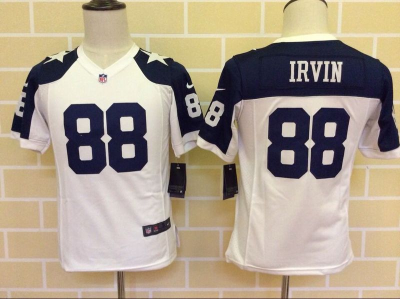 Nike Dallas Cowboys #88 Irvin Youth Thanksgiving White Jersey