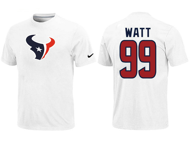  Nike Houston Texans 99  Watt Name& Number White TShirt 28 
