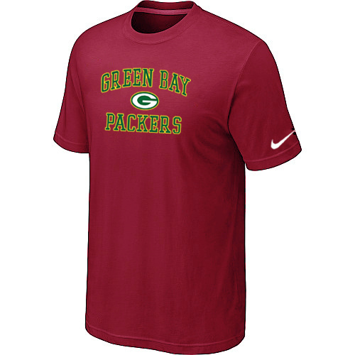  Green Bay Packers Heart& Soul Red TShirt 143 