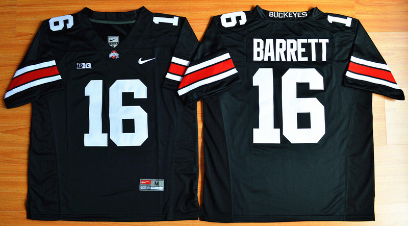 Ohio State Buckeyes J.T. Barrett 16 Limited College Football Jersey - Black 