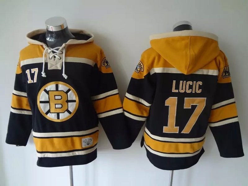 NHL Boston Bruins #17 Lucic Black Hoodie