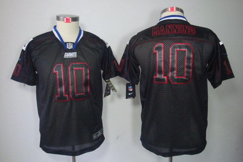 NFL New York Giants #10 Manning Youth Lights Out Jersey