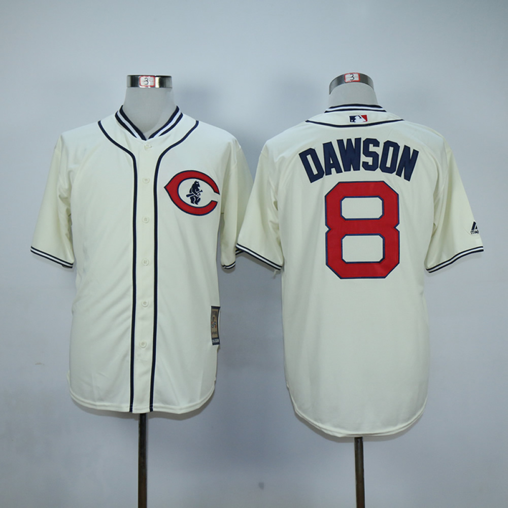 MLB Chicago Cubs #8 Dawson Cream Pullover Jersey