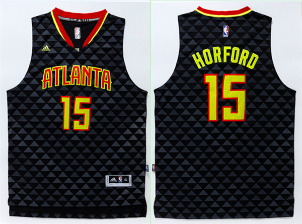 NBA Atlanta Hawks #15 Horford Black New Jersey