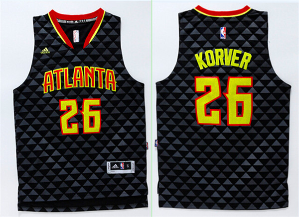 NBA Atlanta Hawks #26 Korver Black New Jersey