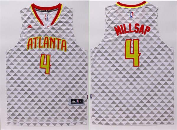 NBA Atlanta Hawks #4 Millsap White New Jersey