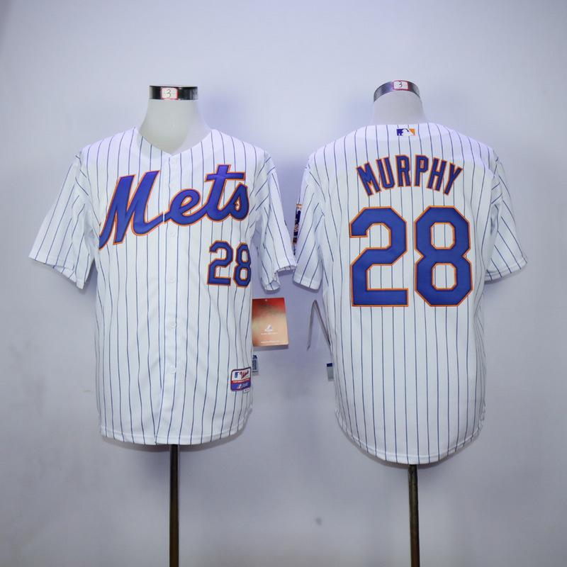MLB New York Mets #28 Nurphy Cool Base White Jersey