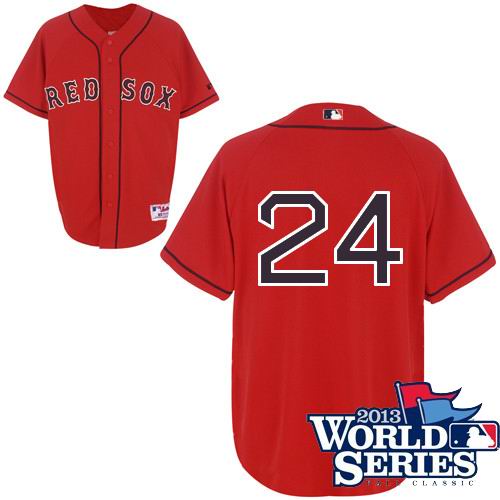 Boston Red Sox 24# Manny Ramirez red w2013 World Series Patch
