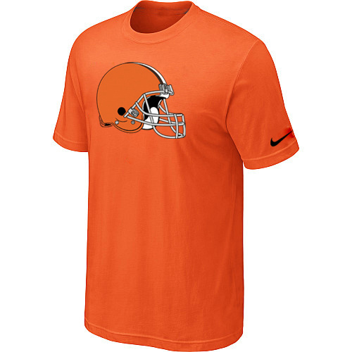  Cleveland Browns Sideline Legend Authentic Logo TShirt Orange 87 