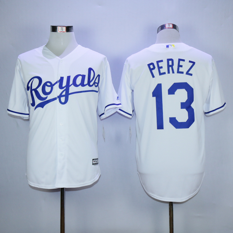 MLB Kansas City Royals #13 Perez White New Jersey