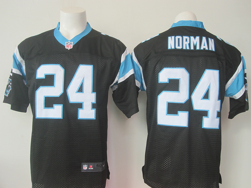 Nike NFL Carolina Panthers #24 Norman Black Elite Jersey