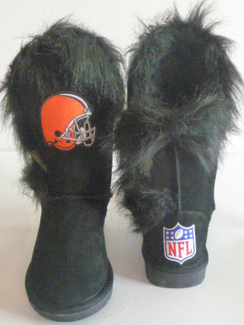 NFL Cleveland Browns Cuce Shoes Womens Cheerleader Boots - Black