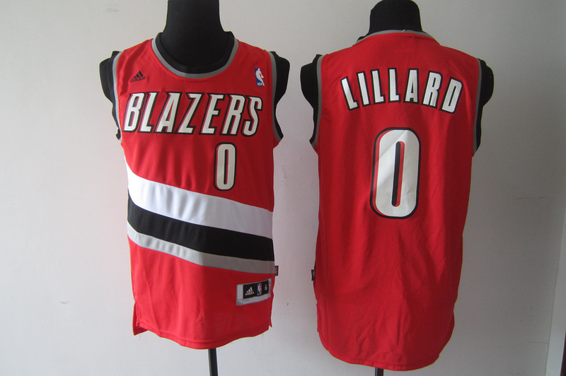 adidas Portland Trail Blazers #0 Lillard red jersey