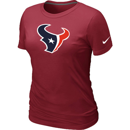  Houston Texans Red Womens Logo TShirt 68 