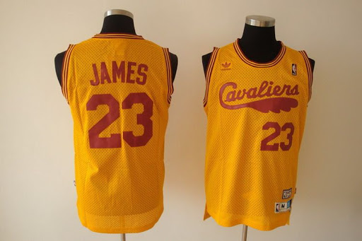 Lebron James Road Yellow Jersey, Cleveland Cavaliers #23 Swingman Jersey